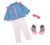 Our Generation Outfit Lovely Leopard | BD30481 | Elegante Juego de Ropa para muñecas con Chaleco Acolchado, Pantalones, Botas y Gafas de Sol | Apto para muñecas de 46 cm | a Partir de 3 años