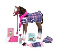 Our Generation - Potro de caballo cuarto de milla - Caballo de juguete - Set de limpieza y alimentación - Accesorios para muñecas de 46 cm - Jugar a simular - Juguete para niños a partir de 3 años