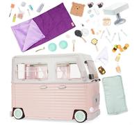 Our Generation - RV Country Cruising - Juego de 58 Piezas Camper - Vehículo de Juguete con electrónica - Accesorios para muñecas de 46 cm - Jugar a Simular - Niños de 3 años en adelante