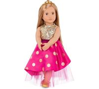 Our Generation - Sarah - Muñeca de 46 cm - Cabello Rubio y Ojos Marrones - Bata y Tiara - Jugar a Simular - Juguete para niños a Partir de 3 años