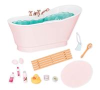 Our Generation - Set de baño y burbujas - Accesorios para muñecas de 46 cm - Juego de bañera - Sonidos del agua - Jugar a simular - Juguete para niños a partir de 3 años