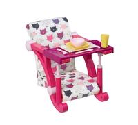 Our Generation - 18-Inch Doll Accessories - Toy High Chair - Booster Seat - Pretend Play - Kids Ages 3 and Up - Let's Hang Clip-On Chair - Cat Print