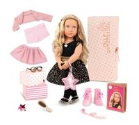 Our Generation Stella Doll con 3 conjuntos - Muñeca móvil de 46 cm con ropa de muñeca, peine, accesorios y pelo rubio largo para peinar - Juguete a partir de 3 años (19 piezas)