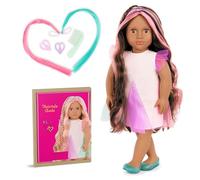Our Generation - Tania - from Hair to There - Muñeca Cabello Crece de 46cm - Cabello Arco Iris ultralargo y Ojos Marrones realistas - Juguete para niños a Partir de 3 años