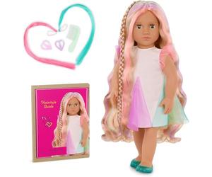 Our Generation - Tessie - from Hair to There - Muñeca Cabello Crece de 46cm - Ojos Color Avellana y Cabello Arco Iris extralargo - Juguete para niños a Partir de 3 años