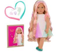 Our Generation - Tessie - from Hair to There - Muñeca Cabello Crece de 46cm - Ojos Color Avellana y Cabello Arco Iris extralargo - Juguete para niños a Partir de 3 años
