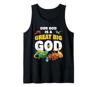 Our God is a Great Big God - Christian Faith Kids Dinosaur Camiseta sin Mangas
