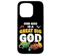 Our God is a Great Big God - Christian Faith Kids Dinosaur Carcasa para iPhone 15 Pro