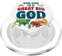 Our God is a Great Big God - Christian Faith Kids Dinosaur PopSockets PopGrip para MagSafe