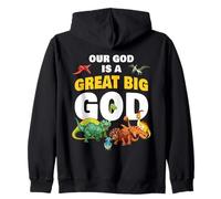 Our God is a Great Big God - Christian Faith Kids Dinosaur Sudadera con Capucha