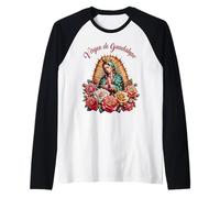 Our Lady of Guadalupe Catholic Religious Virgin Saint Mary Camiseta Manga Raglan