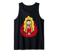 Our Lady of Guadalupe Chibi Style Tee Mexican Devotion Camiseta sin Mangas