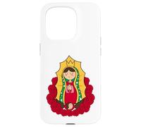 Our Lady of Guadalupe Chibi Style Tee Mexican Devotion Carcasa para iPhone 15 Pro