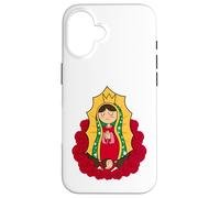 Our Lady of Guadalupe Chibi Style Tee Mexican Devotion Carcasa para iPhone 16