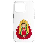 Our Lady of Guadalupe Chibi Style Tee Mexican Devotion Carcasa para iPhone 16 Pro