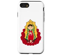 Our Lady of Guadalupe Chibi Style Tee Mexican Devotion Carcasa para iPhone SE (2020) / 7 / 8