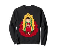 Our Lady of Guadalupe Chibi Style Tee Mexican Devotion Sudadera