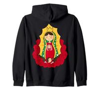Our Lady of Guadalupe Chibi Style Tee Mexican Devotion Sudadera con Capucha