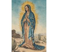 Our Lady of Guadalupe paperback writing religious Mexican art: softcover - blank journal - lined - 120 pages