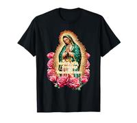 Our Lady of Guadalupe Tee Traditional Mexican Catholic Icon Camiseta