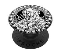 Our Lady of Sorrows Mater Dolorosa Mary Breviarium Católico PopSockets PopGrip Adhesivo