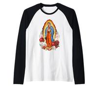 Our Lady Virgen De Guadalupe Nuestra Senora de Mexico Camiseta Manga Raglan
