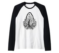 Our Lady Virgen De Guadalupe Saint Virgin Mary Camiseta Manga Raglan