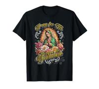 Our Lady Virgen De Guadalupe Saint Virgin Mary Roses Flowers Camiseta