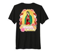 Our Lady Virgen De Guadalupe Saint Virgin Mary Roses Flowers Camiseta Premium