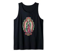 Our Lady Virgen De Guadalupe Saint Virgin Mary Roses Flowers Camiseta sin Mangas