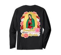 Our Lady Virgen De Guadalupe Saint Virgin Mary Roses Flowers Manga Larga