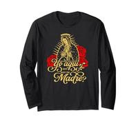 Our Lady Virgen De Guadalupe Saint Virgin Mary Roses Flowers Manga Larga
