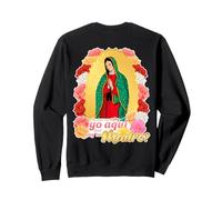 Our Lady Virgen De Guadalupe Saint Virgin Mary Roses Flowers Sudadera