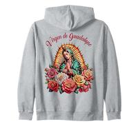 Our Lady Virgen De Guadalupe Saint Virgin Mary Roses Flowers Sudadera con Capucha