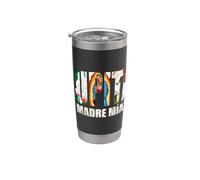 Our Lady Virgen De Guadalupe Saint Virgin Mary Roses Flowers Vaso térmico de acero inoxidable de doble pared