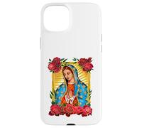 Our Lady Virgen De Guadalupe Saint Virgin, Red Rose Flower Carcasa para iPhone 15 Plus