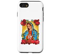 Our Lady Virgen De Guadalupe Saint Virgin, Red Rose Flower Carcasa para iPhone SE (2020) / 7/8