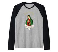 Our Lady Virgen De Guadalupe Virgin Mary Madre Mía Camiseta Manga Raglan