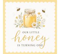 Our Little Honey Is Turning One: Honey Bee First Birthday Guest Book for Wishes, Advice and Predictions Guest Book