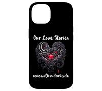 Our Love Stories Come with a Dark Side Romance Smutty Book Carcasa para iPhone 14