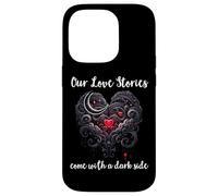 Our Love Stories Come with a Dark Side Romance Smutty Book Carcasa para iPhone 14 Pro