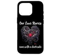 Our Love Stories Come with a Dark Side Romance Smutty Book Carcasa para iPhone 16 Pro