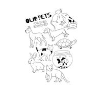 Our Pets Coloring Worksheet - Coloring Book