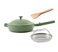Our Place Always Pan 2.0 - Sartén de cerámica de 10.5 pulgadas con tapa modular, cesta de vapor y espátula | Utensilios de cocina patentados 10 en 1 antiadherentes y no tóxicos fabricados sin PFAS |