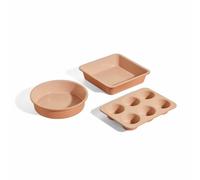 Our Place Wonder Oven Baker's Kit - Juego de 3 piezas de cerámica antiadherente para hornear sin toxinas (8 pulgadas redonda, 8 pulgadas cuadrada, molde para 6 muffins) - Apto para horno hasta 232.2 °