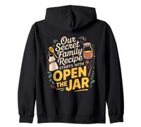 Our Secret Family Recipe Starts with Open The Jar. Kitchen Sudadera con Capucha
