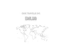 OUR TRAVELS IN: ENGLAND: A minimalist, scrapbook-style travel journal for everyone to document travel adventures.