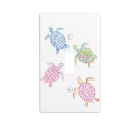Our Whimsical Turtles - Cubierta decorativa para interruptor de luz, 1 interruptor, placa de pared para cocina, granja, dormitorio, baño, decoración artística