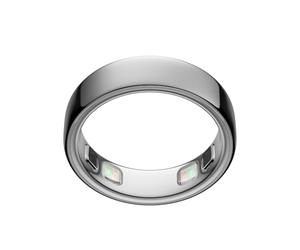 Oura Ring 5 Silver, Talla 9: averigua tu Talla Antes de Comprar | El anillo inteligente más pequeño del mundo, actividad, salud de la mujer, asesor de inteligencia artificial
