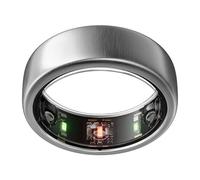 Oura Ring Gen3 Horizon - Talla 11, Brushed Titanium | Anillo Que monitoriza el sueño, la FC y el estrés - Autonomía hasta 7 días - Compatible con iOS/Android - Averigua tu Talla con el Kit de Tallaje